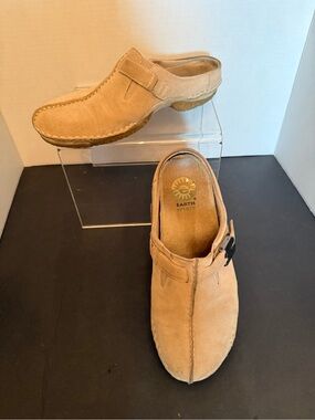 Earth Spirit Tan Suede Slip-On Clog with Buckle 7